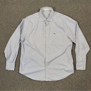 Tommy Bahama Men's Blue Patterned Shirt
